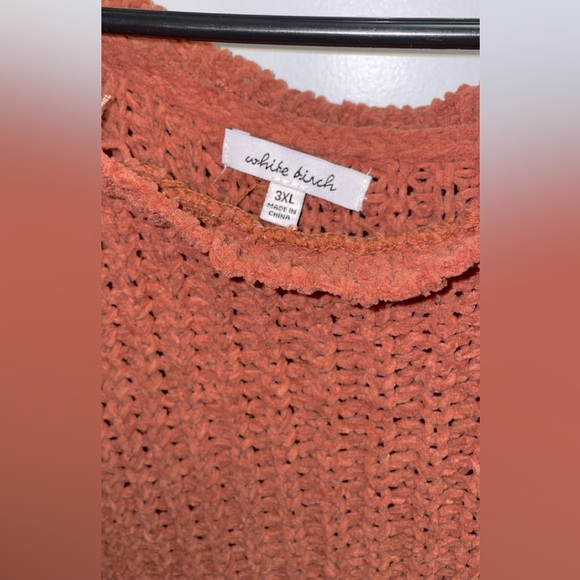 White Birch Distressed Rust Sweater - Picture 3 of 3